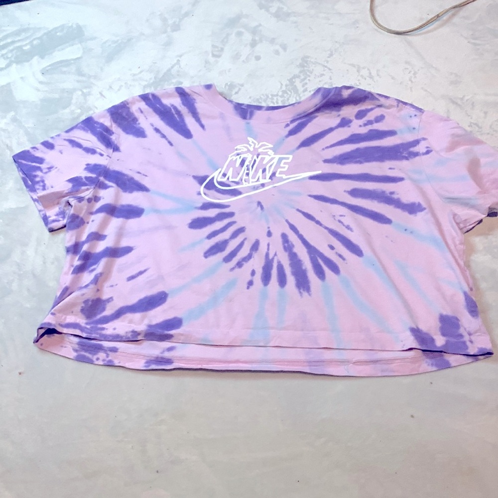 Tye dye pink and purple Nike shirt